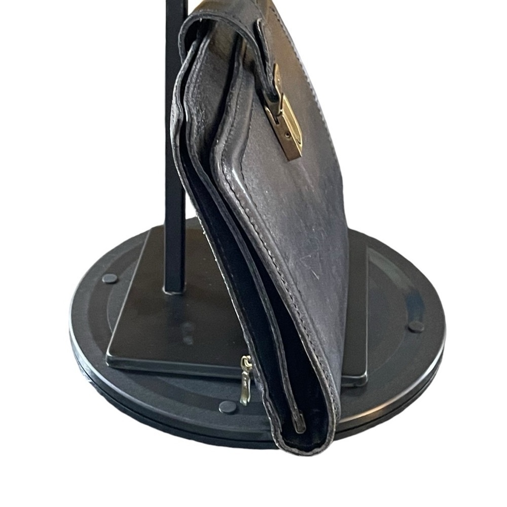 CaGi Vintage Black Leather Men's Bag Wrist Clutch Man Bag Gentleman's Bag - Picture 5 of 16